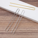 10pcs DIY Hair Sticks Raw Brass U shape Hair Pins Blank Base Setting