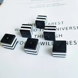 10pcs Acetic Acid Black-and-White Pendant Ear Jewelry DIY Accessories