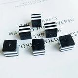 10pcs Acetic Acid Black-and-White Pendant Ear Jewelry DIY Accessories