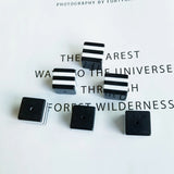 10pcs Acetic Acid Black-and-White Pendant Ear Jewelry DIY Accessories