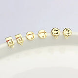 10pcs Irregular Earrings Connectors Stud Base for DIY Jewelry Making