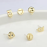10pcs Irregular Earrings Connectors Stud Base for DIY Jewelry Making