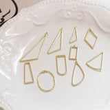 10pcs Irregular Hollow Pendant Charms for DIY Jewelry Making