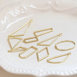 10pcs Irregular Hollow Pendant Charms for DIY Jewelry Making