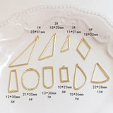 10pcs Irregular Hollow Pendant Charms for DIY Jewelry Making