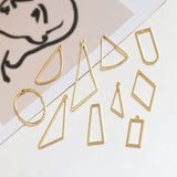 10pcs Irregular Hollow Pendant Charms for DIY Jewelry Making