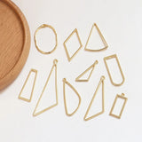 10pcs Irregular Hollow Pendant Charms for DIY Jewelry Making