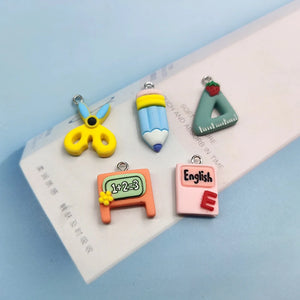 Heart Scissors Pencil Triangles Resin Mold Keychain Silicone