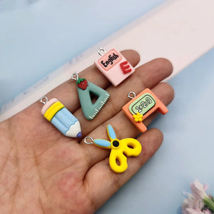 Heart Scissors Pencil Triangles Resin Mold Keychain Silicone