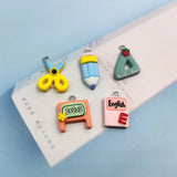 Heart Scissors Pencil Triangles Resin Mold Keychain Silicone
