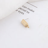 10pcs Matt Golden Earrings Settings for Jewelry Making