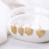 10pcs Matt Golden Earrings Settings for Jewelry Making