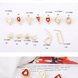 10pcs Matt Golden Earrings Settings for Jewelry Making
