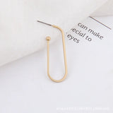 10pcs Matt Golden Earrings Settings for Jewelry Making