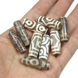 10pcs Agate Beads Rice-shaped Sky Eyeball Crafts 10*30MM DIY Necklace Pendant