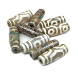 10pcs Agate Beads Rice-shaped Sky Eyeball Crafts 10*30MM DIY Necklace Pendant