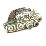 10pcs Agate Beads Rice-shaped Sky Eyeball Crafts 10*30MM DIY Necklace Pendant