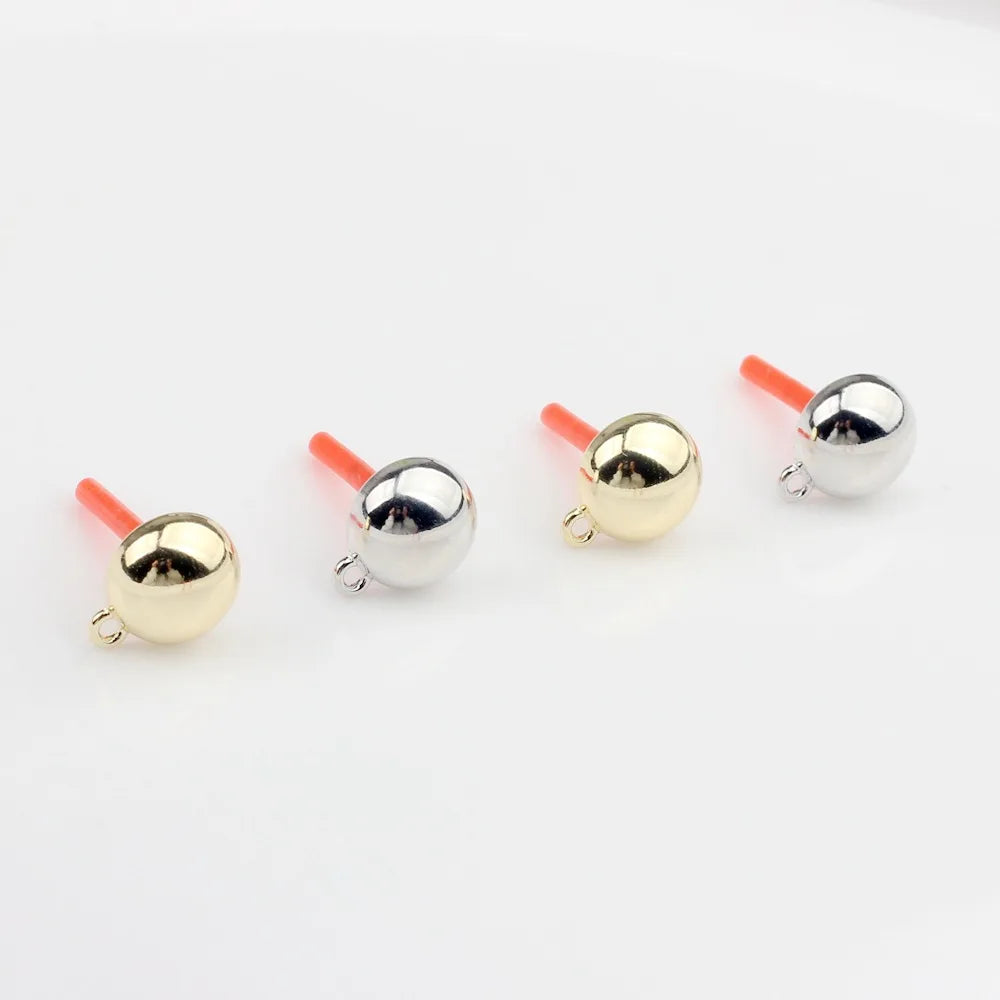 10pcs DIY Round Earrings Connecotors Stud Earrings Base for Jewelry Making