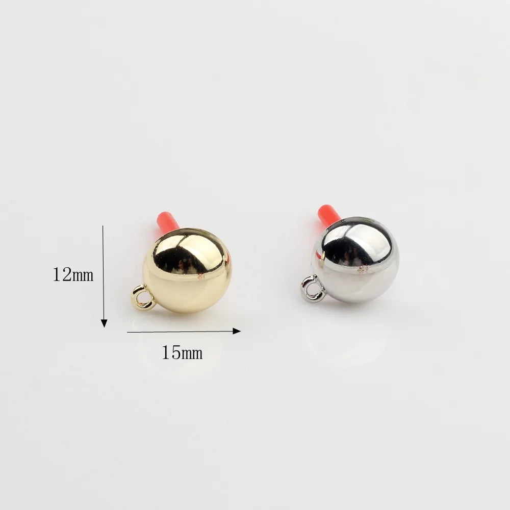 10pcs DIY Round Earrings Connecotors Stud Earrings Base for Jewelry Making