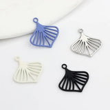 10pcs DIY Silver Leaf Pendant Charms for Jewelry Making Findings