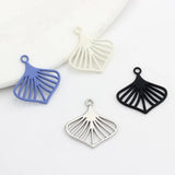 10pcs DIY Silver Leaf Pendant Charms for Jewelry Making Findings