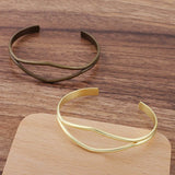 10pcs DIY Copper Bangle Bracelet Base Blanks Open Cuff Bracelet Settings