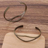 10pcs DIY Copper Bangle Bracelet Base Blanks Open Cuff Bracelet Settings