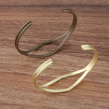 10pcs DIY Copper Bangle Bracelet Base Blanks Open Cuff Bracelet Settings