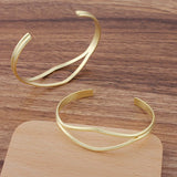 10pcs DIY Copper Bangle Bracelet Base Blanks Open Cuff Bracelet Settings