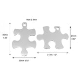 10pcs DIY Jewelry Mirror Polishing Heart Pendant Stainless Steel Necklace