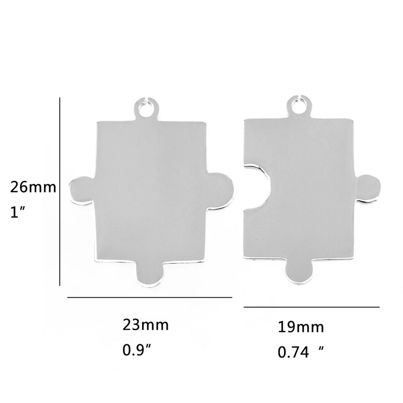 10pcs DIY Jewelry Mirror Polishing Heart Pendant Stainless Steel Necklace