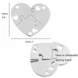 10pcs DIY Jewelry Mirror Polishing Heart Pendant Stainless Steel Necklace