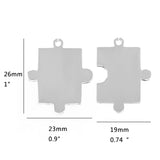10pcs DIY Jewelry Mirror Polishing Heart Pendant Stainless Steel Necklace