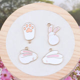 10pcs Rabbit Earring Material Bracelet Pendant Charms
