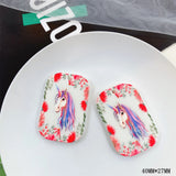 10pcs Animal Pendant Charms Acrylic Base for Necklace Earrings DIY Crafts