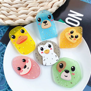 10pcs Cartoon Acrylic Duck Pendants Jewelry Making Findings Necklace Earrings
