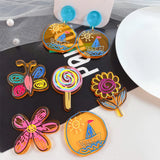 10pcs DIY Flower Pendant Base Acrylic Butterfly Charms for Necklace Earrings