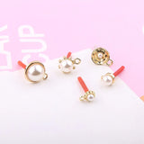 10pcs DIY Jewelry Alloy Pearl Geometric Earrings Charms