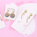 10pcs DIY Jewelry Alloy Pearl Geometric Earrings Charms