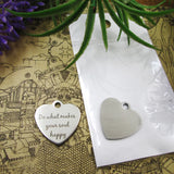 10pcs 'Soul Happy' Stainless Steel Charms for DIY Jewelry Making