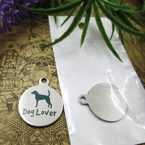 10pcs Dog Lover Stainless Steel Charms Pendant for Jewelry Making DIY
