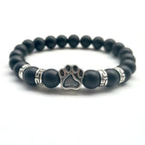 10pcs Dog Paw 8MM Matted Stone Bracelets Bangle Healing Balance Yoga Bracelet
