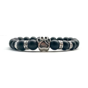 10pcs Dog Paw 8MM Matted Stone Bracelets Bangle Healing Balance Yoga Bracelet