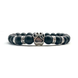 10pcs Dog Paw 8MM Matted Stone Bracelets Bangle Healing Balance Yoga Bracelet