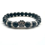 10pcs Dog Paw 8MM Matted Stone Bracelets Bangle Healing Balance Yoga Bracelet