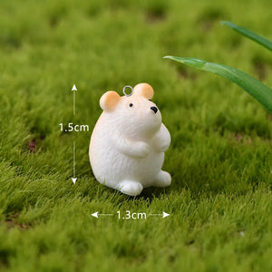 10pcs Dollhouse Animal Resin Charms for DIY Jewelry Making