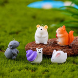 10pcs Dollhouse Animal Resin Charms for DIY Jewelry Making