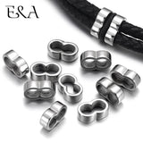10pcs Double Hole Beads for 3mm-6mm Round Leather Bracelet DIY Jewelry Making