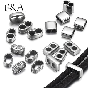 10pcs Double Hole Beads for 3mm-6mm Round Leather Bracelet DIY Jewelry Making