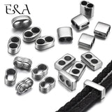 10pcs Double Hole Beads for 3mm-6mm Round Leather Bracelet DIY Jewelry Making